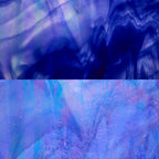 Glass Sheet Blue Streaky w/ White and Iridescent Finish