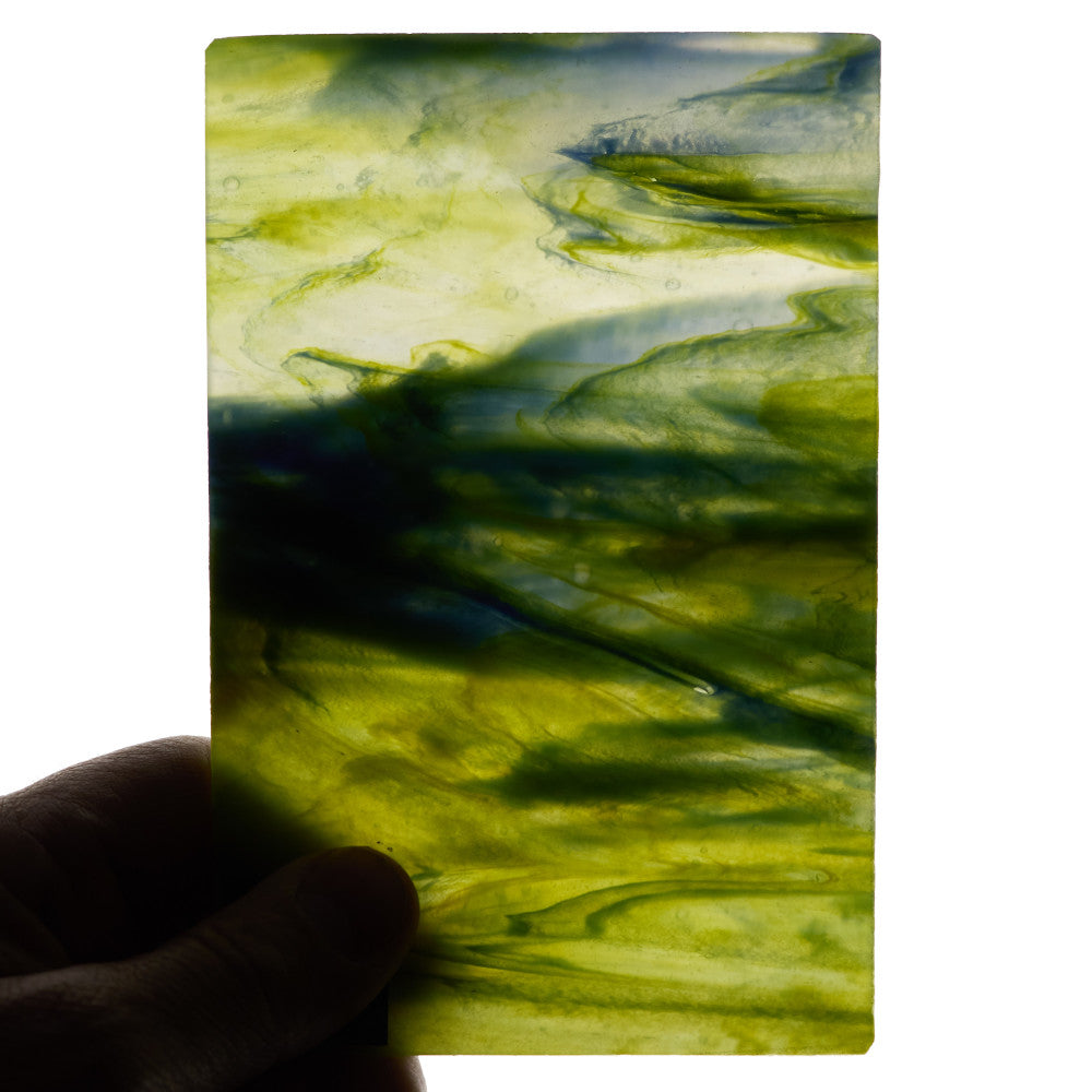Glass Sheet Mixed Colors Streaky w/ Multi Colors