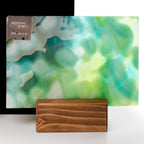 Glass Sheet Green Mottled with  Streaky