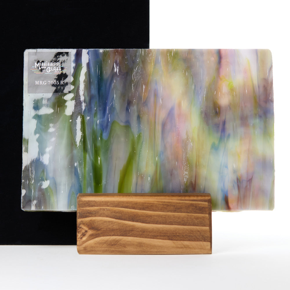 Glass Sheet Mixed Colors with a Ripple Texture (White, Green, Purple, Blue)
