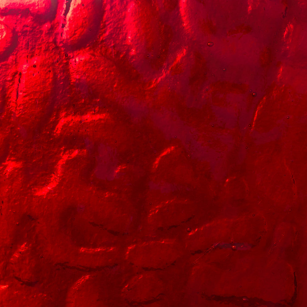 Glass Sheet Red with Flemish Texture