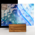 Glass Sheet Blue and White Mottled