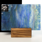 Rippled Glass Sheet Mixed Colors Streaky w/ Multi Colors
