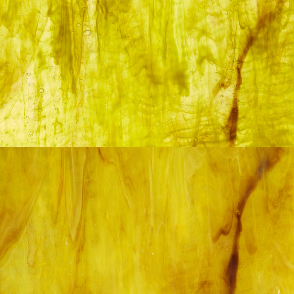 Rippled Glass Sheet Yellow Streaky