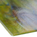 Glass Sheet Green Streaky w/ Multi Colors and Iridescent Finish