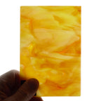 Glass Sheet Orange with Yellow Streaky