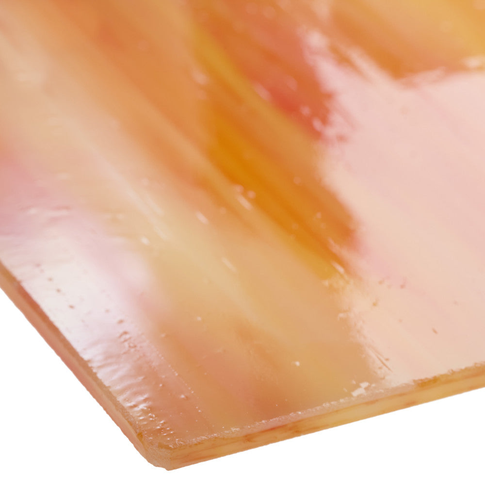 Glass Sheet Orange with Yellow Streaky