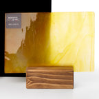 Glass Sheet Orange with Yellow Streaky