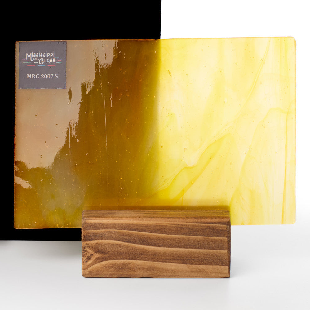 Glass Sheet Orange with Yellow Streaky