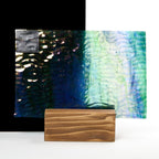 Glass Sheet Green Streaky with Ripple Texture