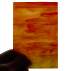 Glass Sheet Mixed Colors Streaky w/ Red/White/Yellow