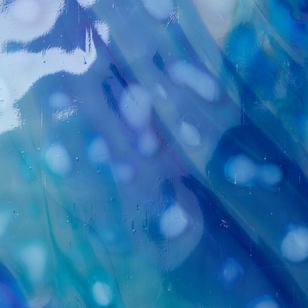Glass Sheet Blue and White Mottled
