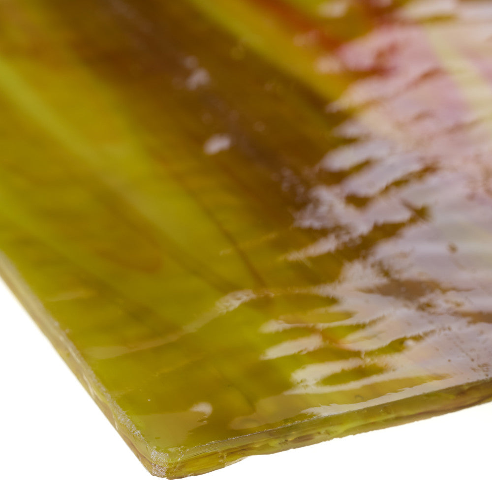 Rippled Glass Sheet Mixed Colors Streaky w/ Multi Colors