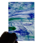 Glass Sheet Blue Colors Streaky w/ Multi Colors