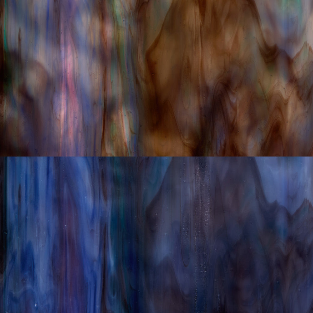 Glass Sheet Mixed Colors Streaky w/ Multi Colors