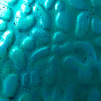 Iridescent Finish Glass Sheet Blue Cathedral with Flemish Texture