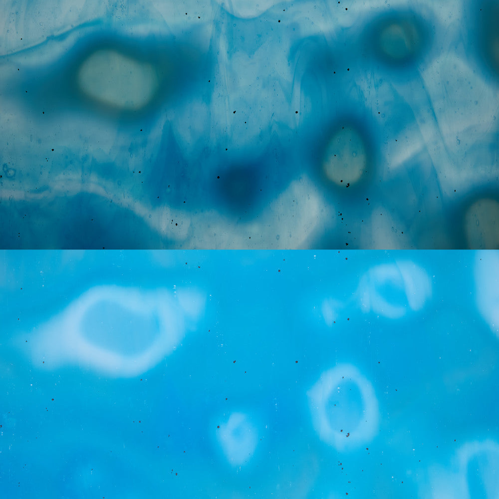 Glass Sheet Blue and White Mottled