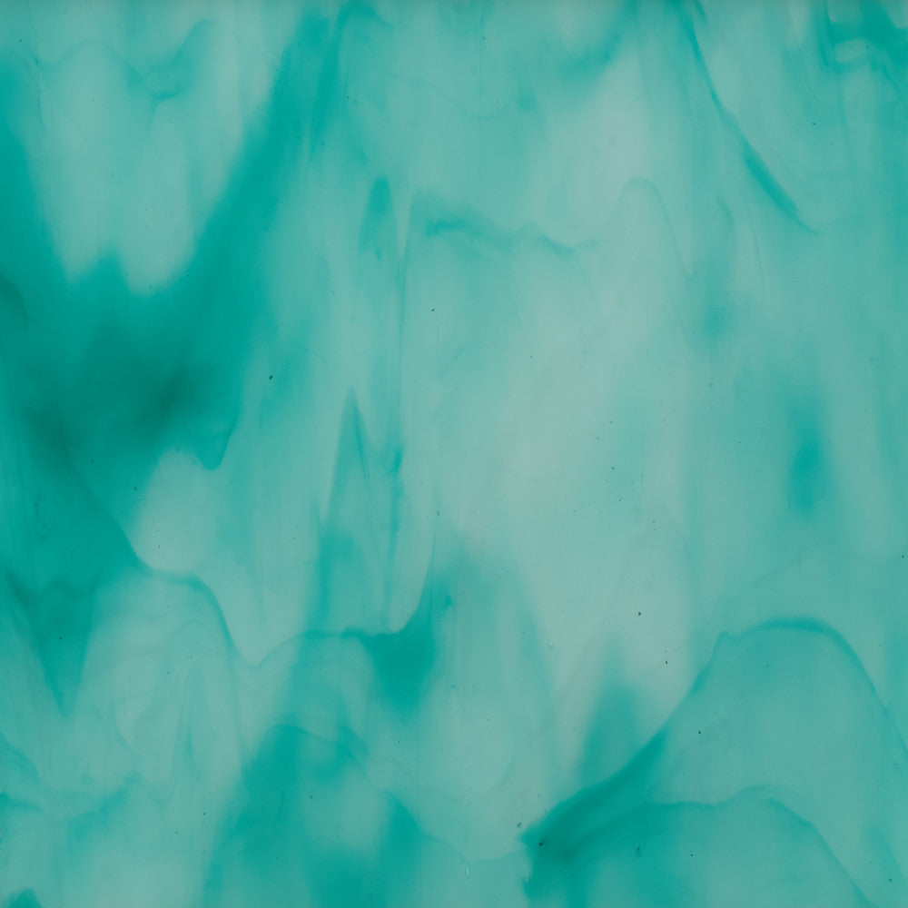 Glass Sheet Green Streaky w/ multi colors