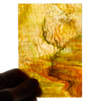 Rippled Glass Sheet Mixed Colors Streaky w/ Multi Colors