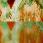 Glass Sheet Orange with Green Streaky