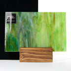 Glass Sheet Green Streaky w/ Multi Color