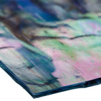 Iridescent Finish Flemish Glass Sheet Mixed Colors Streaky w/ Multi Colors
