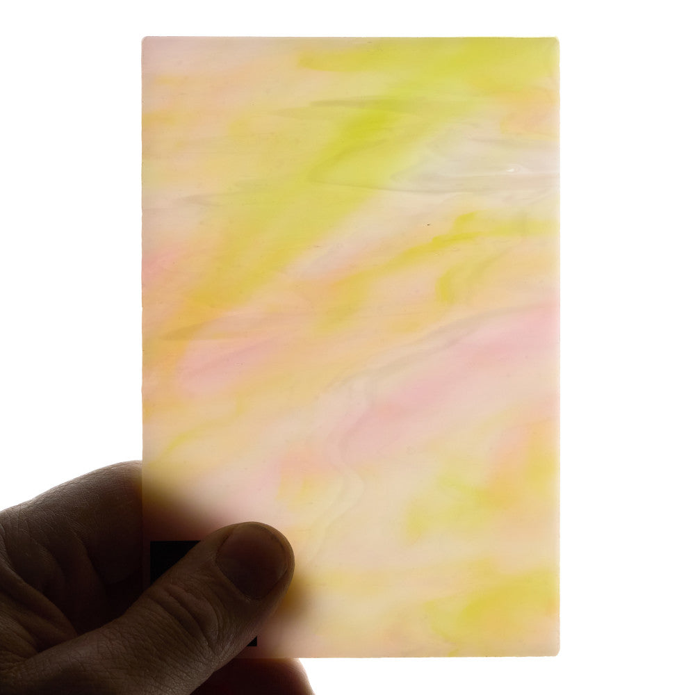 Glass Sheet White, clear & light pastel colors Streaky w/ multi colors