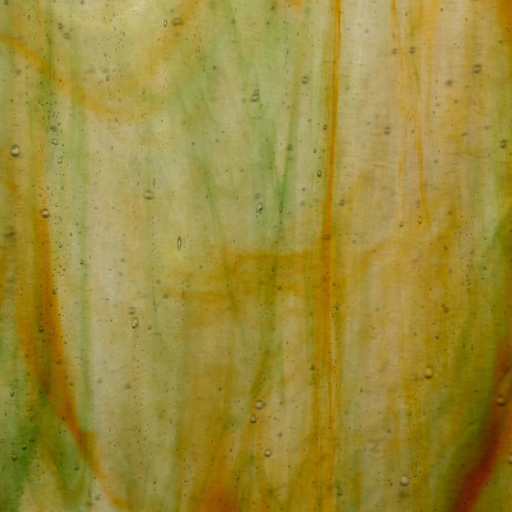 Glass Sheet Orange Streaky w/ multi colors