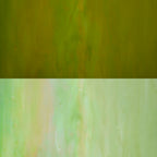 Glass Sheet Green Streaky w/ Multi Colors and Iridescent Finish