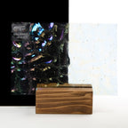 Iridescent Finish Glass Sheet Pastel Cathedral with Flemish Texture