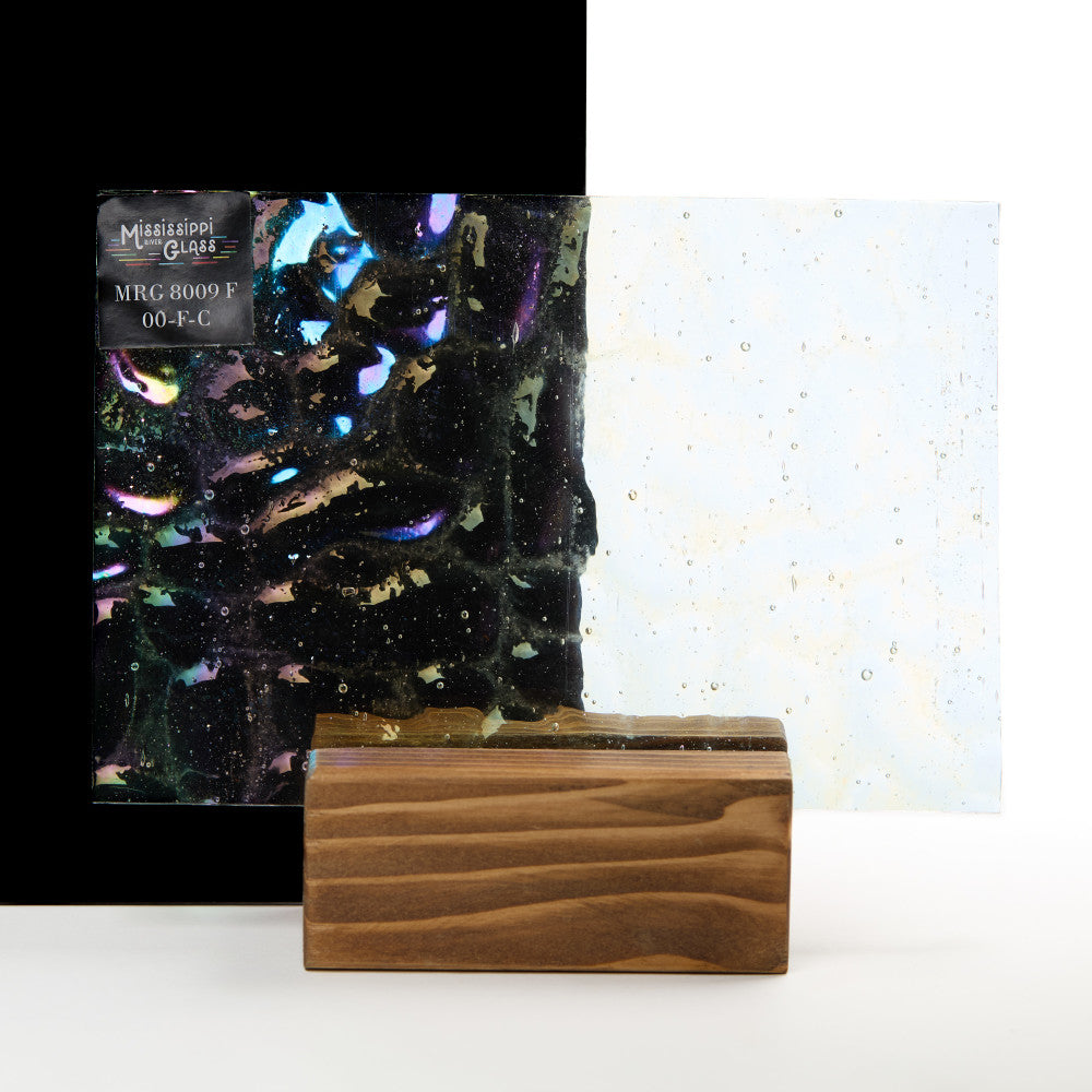 Iridescent Finish Glass Sheet Pastel Cathedral with Flemish Texture