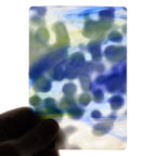 Glass Sheet Mixed Colors Mottled w/ Green/White/Blue Streaky