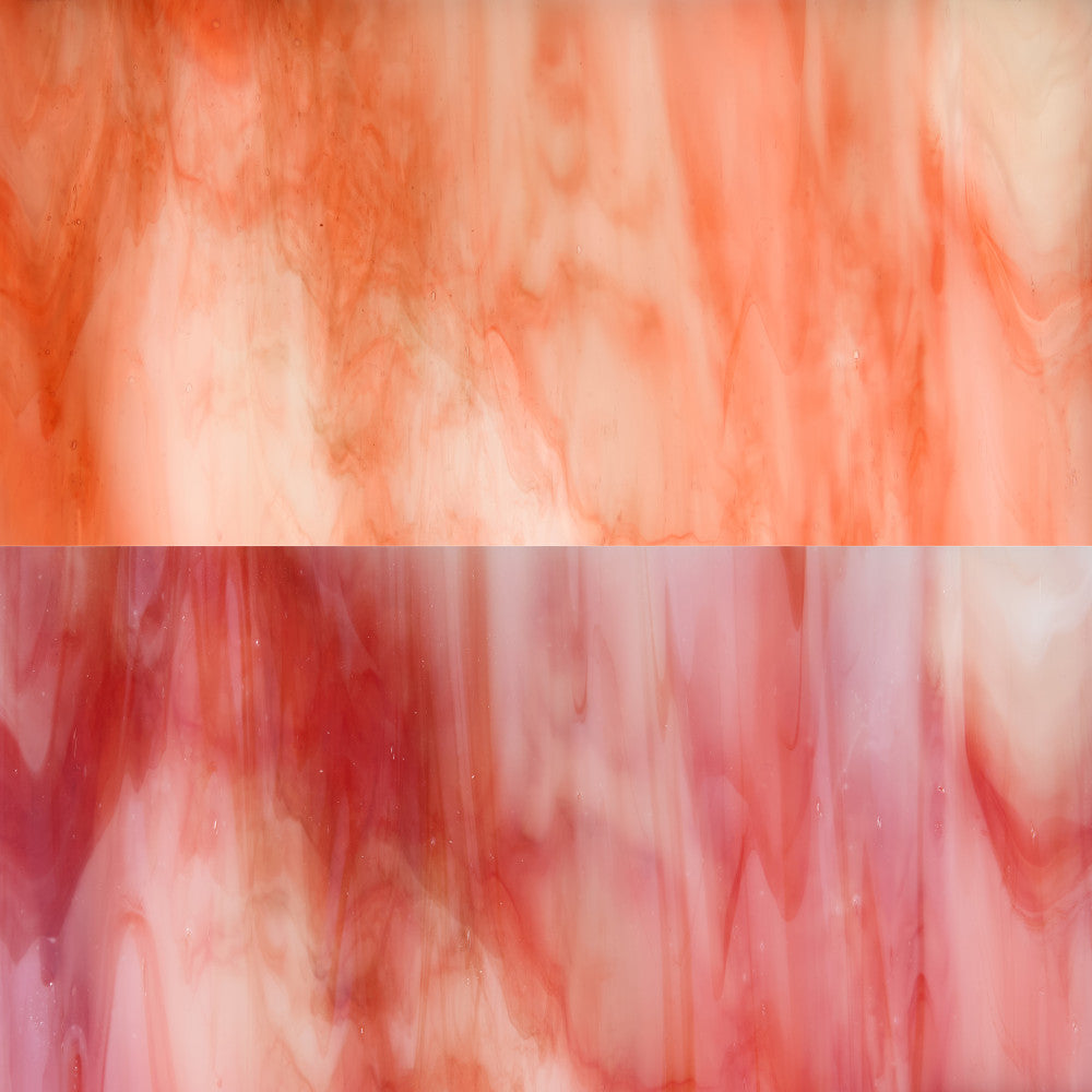 Glass Sheet Red and White Streaky