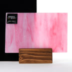 Glass Sheet Pink and White Streaky