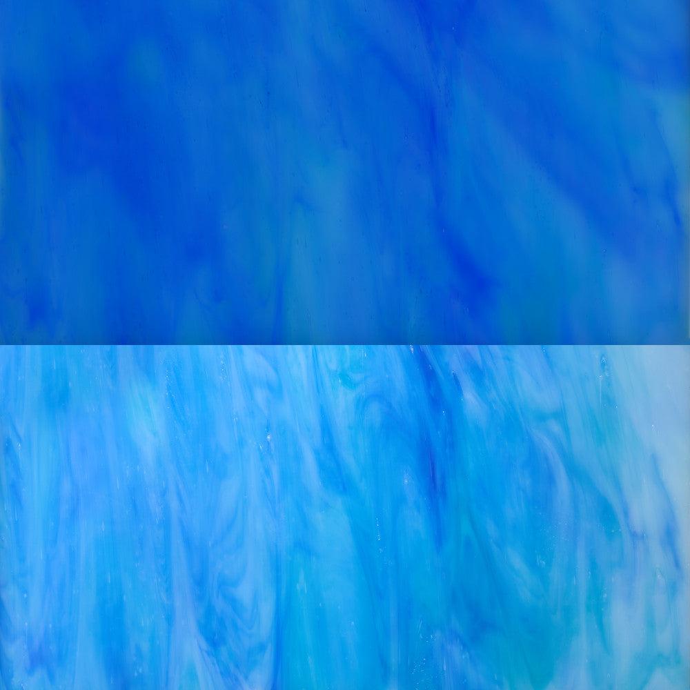 Glass Sheet Blue Streaky w/ multi color