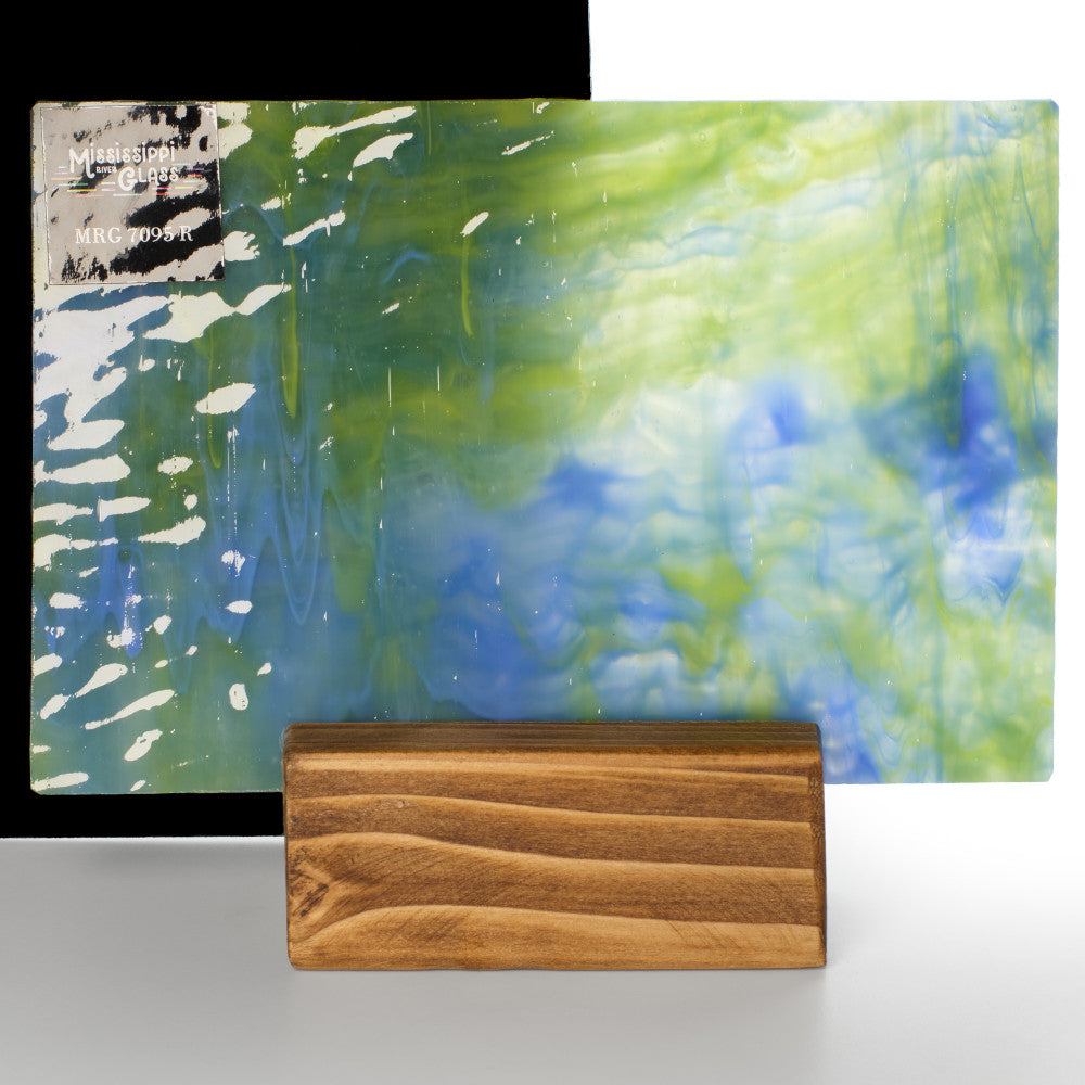 Rippled Glass Sheet Mixed Colors Streaky w/ Multi Colors