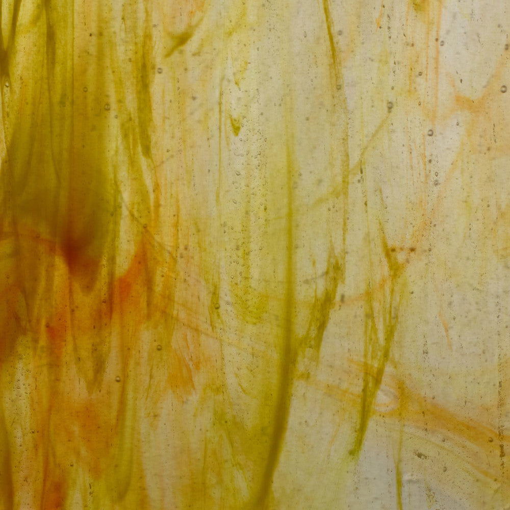 Glass Sheet Orange Streaky w/ multi colors