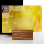 Glass Sheet Yellow Mottled with purple streaky