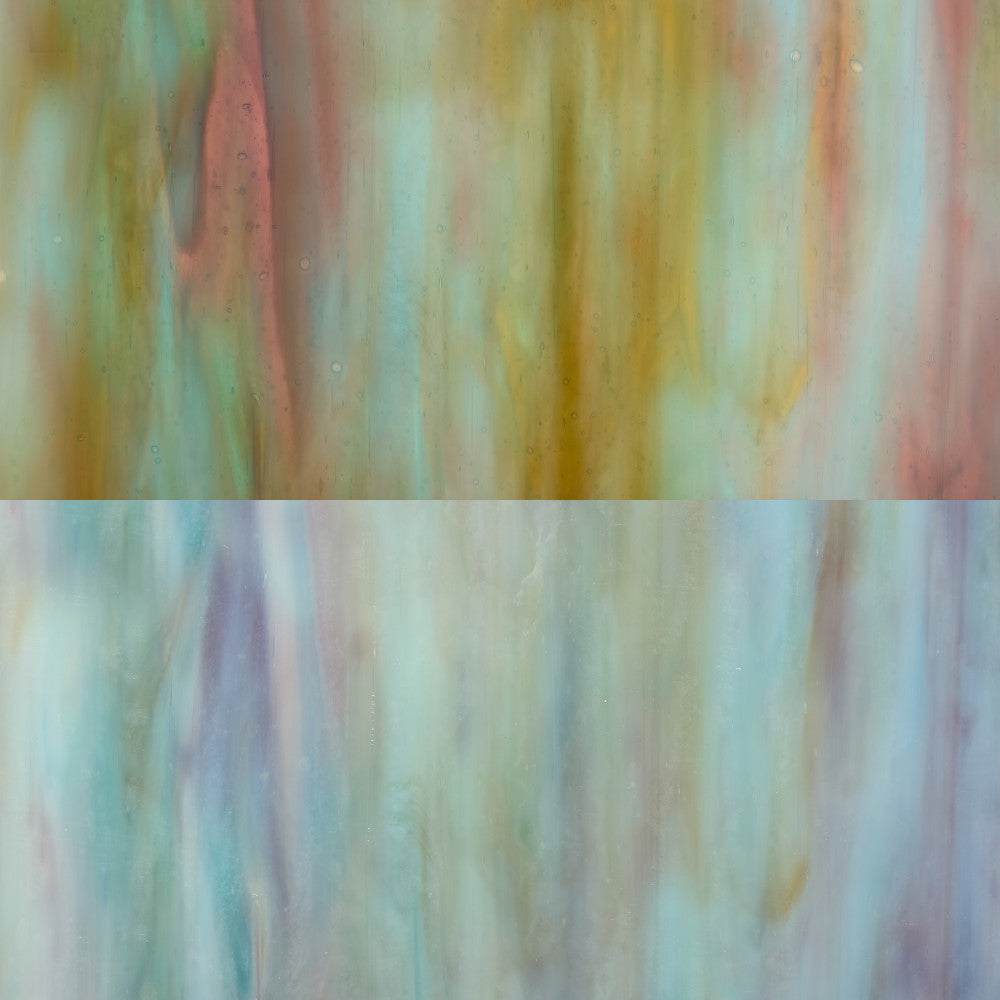 Glass Sheet Browns & Mixed Colors Streaky w/ multi colors