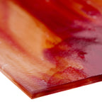 Glass Sheet Red Steaky w/ Multi Colors