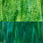 Ripple Glass Sheet Mixed Green and Blue Streaky