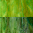 Glass Sheet Green Streaky w/ Multi Color