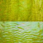 Rippled Glass Sheet Green Streaky w/ Multi Colors and Iridescent Finish