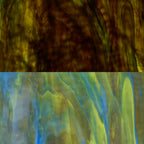 Rippled Glass Sheet Mixed Colors Streaky w/ Multi Colors