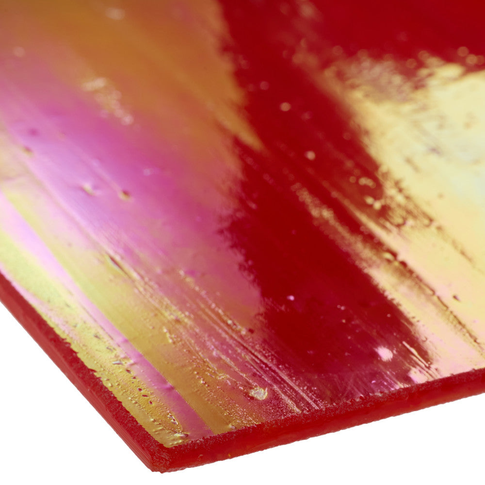 Glass Sheet Red Iridescent quality