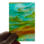 Glass Sheet Blue Streaky w/ Multi Color