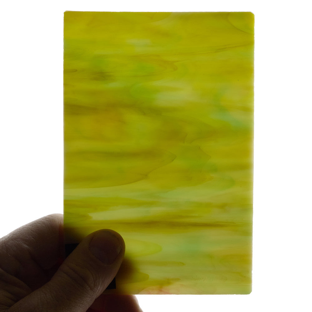 Glass Sheet Green with Streaky Colors