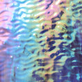 Rippled Glass Sheet Blue Streaky w/ Multi Colors and Iridescent Finish