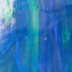 Glass Sheet Blue Colors Streaky w/ Multi Colors