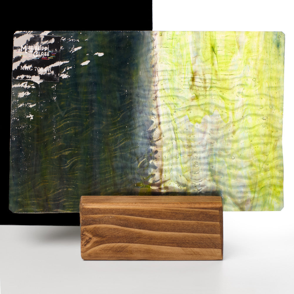 Rippled Glass Sheet Mixed Colors Streaky w/ Multi Colors
